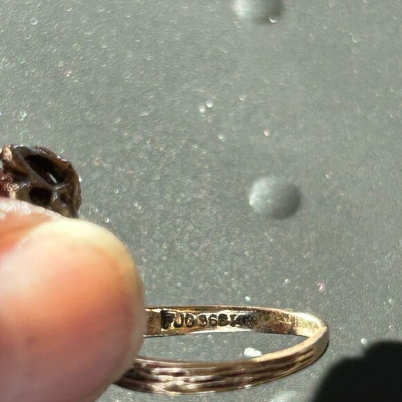 14K Genuine Opal Diamond Cocktail Ring Antiqued Cage Floral Motif Vintage Size 7 - Picture 14 of 17